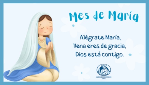 Vicaría Pastoral para el Servicio de la Niñez invita a vivir el Mes de María con entretenido manual